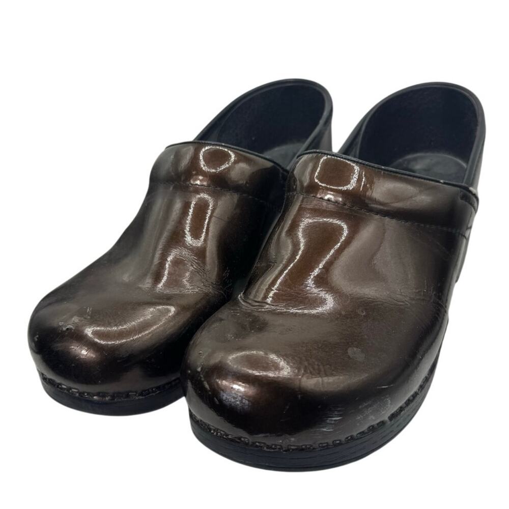 Dansko Brown Copper Slip on Clogs Size 40